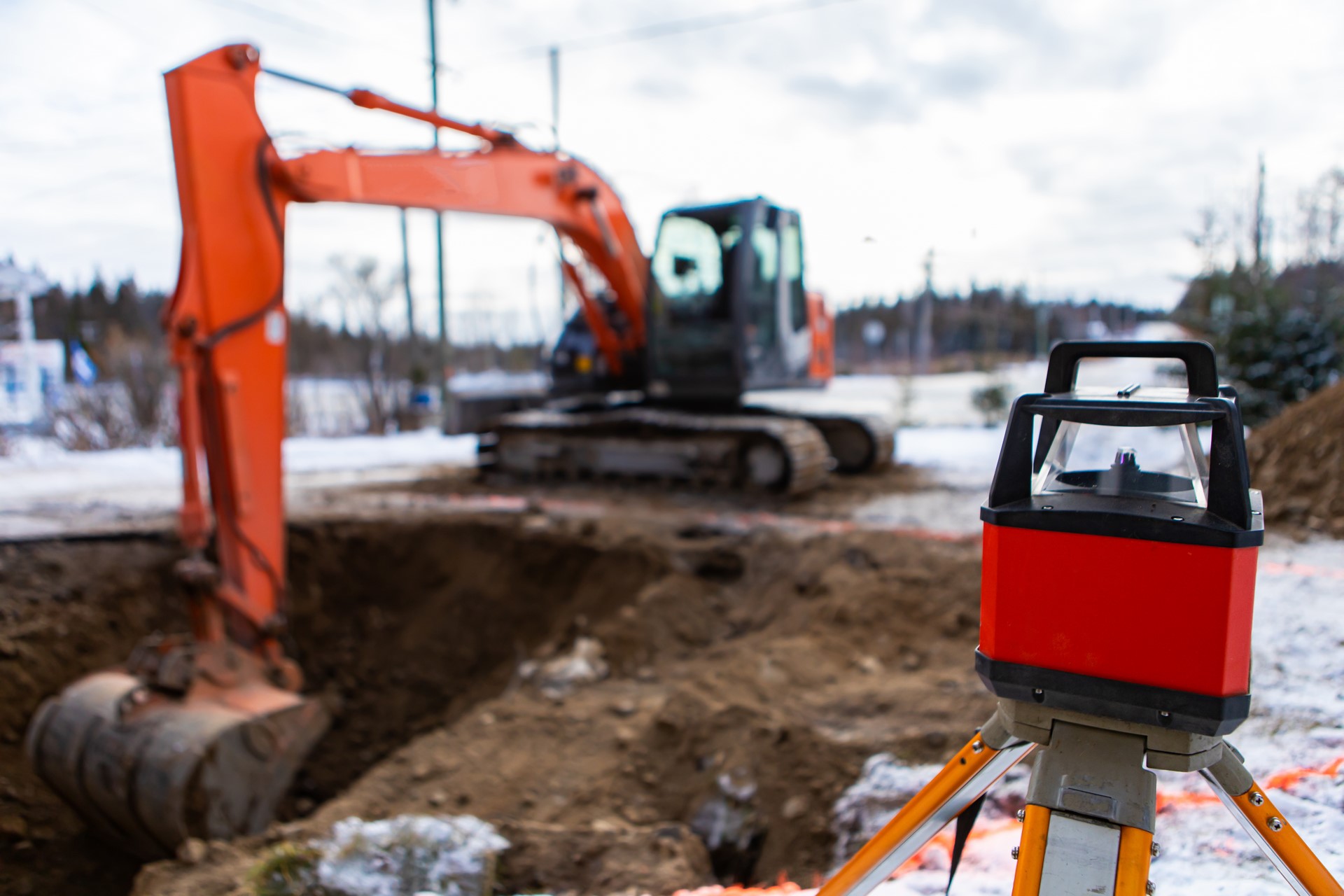 Groundwork preparation for septic tanks